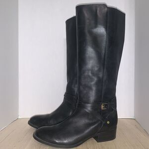 Ralph Lauren Mariah Ridding Boots Women’s 10B Black Leather Round Toe Equestrian
